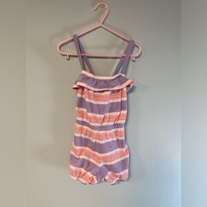 Old Navy Purple & Peach Girl Romper size 5T, toddler clothing, summer clothing